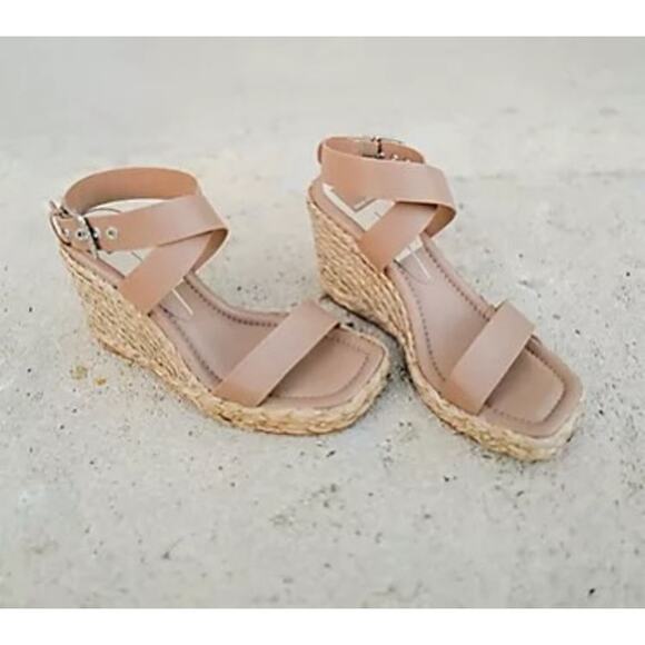 New! Dolce Vita Aldona Crisscross Ankle Strap Espadrille Wedge Sandals - Size 9 - Picture 4 of 11
